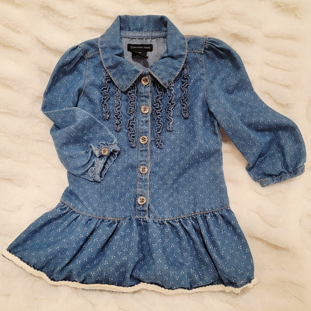 Calvin Klein Denim Dress 12 to 18 months